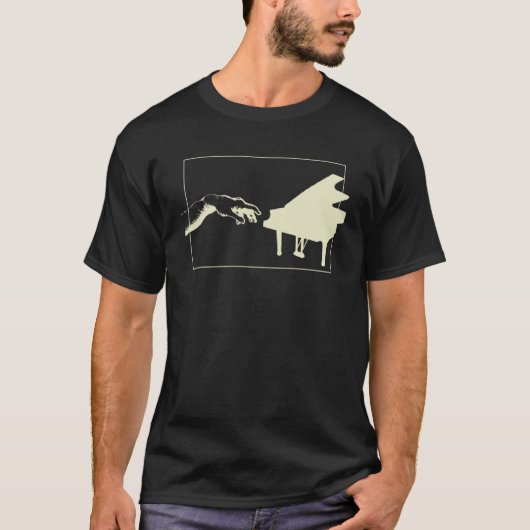 Pianospeler Creatie van Piano T-shirt (Voorkant)