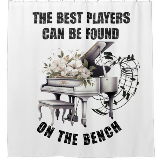 Pianospeler Douchegordijn (Voorkant)