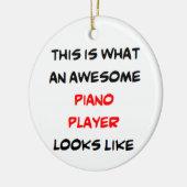 pianospeler, geweldige keramisch ornament (Links)