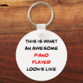 pianospeler, geweldige sleutelhanger (Voorkant)