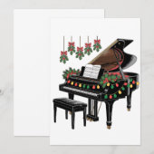 Pianospeler Kerstverlichting Sinterklaas Speelt Save The Date (Voorkant / Achterkant)