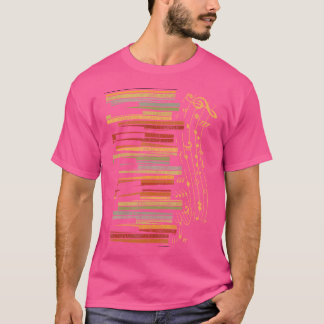 Pianospeler Klassieke Muziek Pianist Retro Toetsen T-shirt