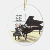 Pianospeler - Mannelijk Keramisch Ornament (Links)