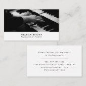 Pianospeler, muzikant, muziekindustrie visitekaartje (Voorkant / Achterkant)