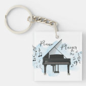 Pianospeler Muzikant Sleutelhanger (Voorkant)