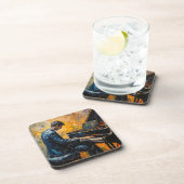 Pianospeler - olieverfschilderij bier onderzetter (Rechterzijde)