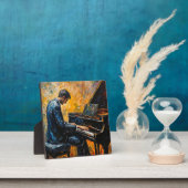 Pianospeler - olieverfschilderij fotoplaat (Insitu)