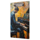 Pianospeler - olieverfschilderij klembord (Links)