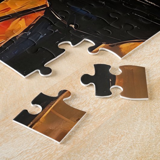 Pianospeler - olieverfschilderij legpuzzel (Zijkant)