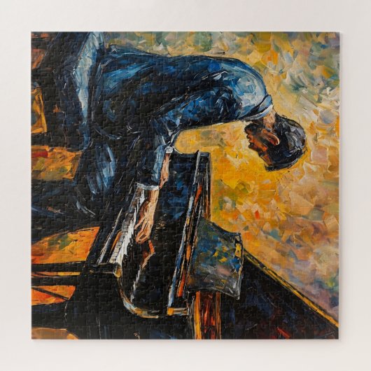 Pianospeler - olieverfschilderij legpuzzel (Horizontaal)