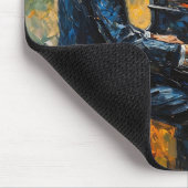 Pianospeler - olieverfschilderij muismat (Hoek)