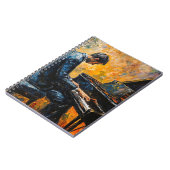 Pianospeler - olieverfschilderij notitieboek (Linkerzijde)