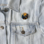 Pianospeler - olieverfschilderij ronde button 3,2 cm (In situ)