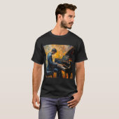 Pianospeler - olieverfschilderij t-shirt (Voorkant volledig)