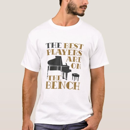 Pianospeler Pianist de beste spelers op de bank T-shirt (Voorkant)