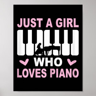 Pianospeler Pianomeisje Pianist Vrouw Poster