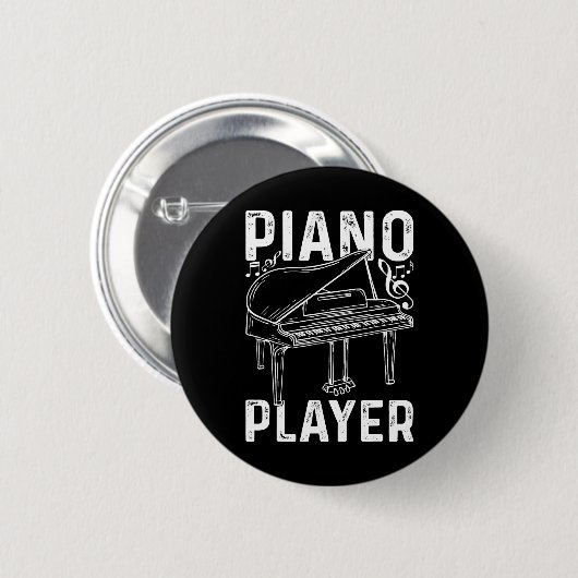 Pianospeler Ronde Button 5,7 Cm (Voorkant /achterkant)