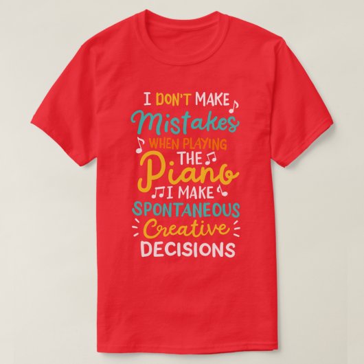 Pianospeler T-shirt (Design voorkant)