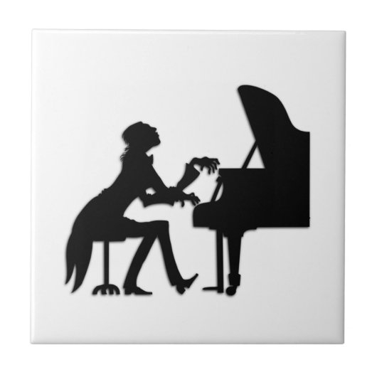 Pianospeler Tegeltje (Voorkant)