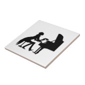 Pianospeler Tegeltje (Zijkant)