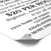 Pianospeler, Toetsenbord, Pianolessen Poster (Hoek)