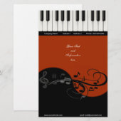 Pianostationery Briefpapier (Voorkant / Achterkant)