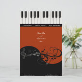 Pianostationery Briefpapier (Staand voorkant)
