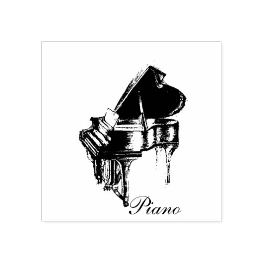 pianostempeltje rubberstempel (Afrduk)