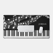 Pianoteletsenbord Muzieknoten gepersonaliseerd Bureaumat (Keyboard & Muis)