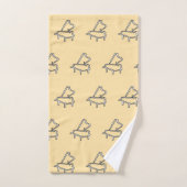 Pianothema Crème    Bad Handdoek (Handdoek)