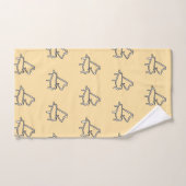 Pianothema Crème    Bad Handdoek (Handdoek)