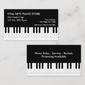 Pianothema Visitekaartje (Voorkant / Achterkant)