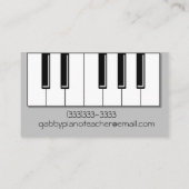 Pianotoetsen Afdrukkool Piano-toetsenbord Visitekaartje (Achterkant)