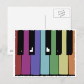 Pianotoetsen Briefkaart (Voorkant / Achterkant)