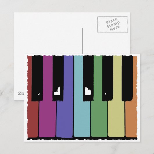 Pianotoetsen Briefkaart (Voorkant / Achterkant)