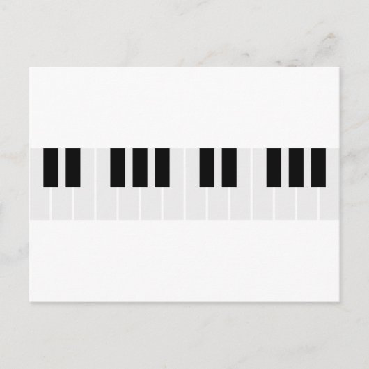pianotoetsen briefkaart (Voorkant)