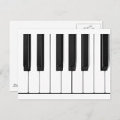pianotoetsen briefkaart (Voorkant / Achterkant)