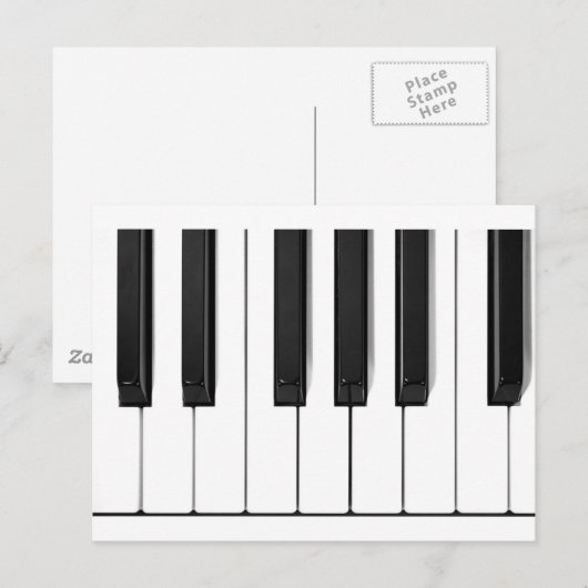 pianotoetsen briefkaart (Voorkant / Achterkant)