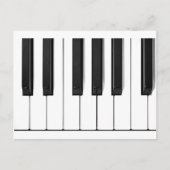 pianotoetsen briefkaart (Voorkant)
