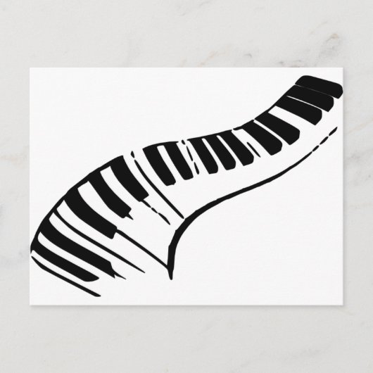 Pianotoetsen Briefkaart (Voorkant)