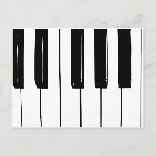 Pianotoetsen Briefkaart (Voorkant)
