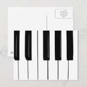 Pianotoetsen Briefkaart (Voorkant / Achterkant)
