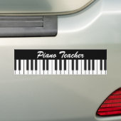 Pianotoetsen Bumpersticker (Op auto)