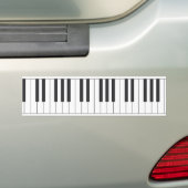 pianotoetsen bumpersticker (Op auto)