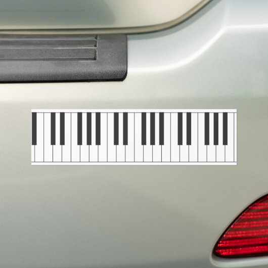 pianotoetsen bumpersticker (Op auto)