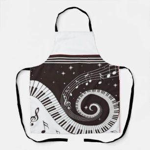 Pianotoetsen decoratie schort