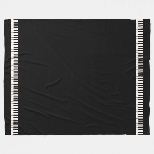 Pianotoetsen Fleece Deken (Voorkant (Horizontaal))