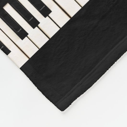 Pianotoetsen Fleece Deken (Hoek)