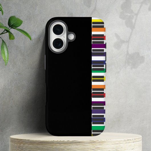 Pianotoetsen in Regenboogkleuren Case-Mate iPhone Case
