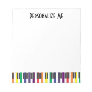 Pianotoetsen in Regenboogkleuren Notitieblok